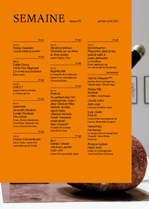 Semaine - janvier-avril 2011