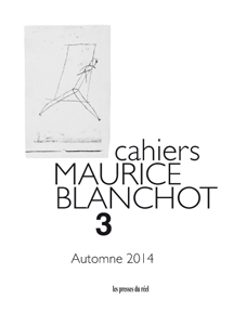 Cahiers Maurice Blanchot