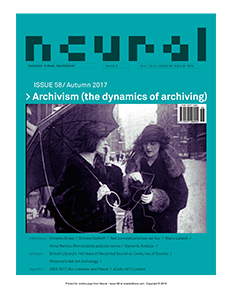Neural - Archivism – The Dynamics of archiving