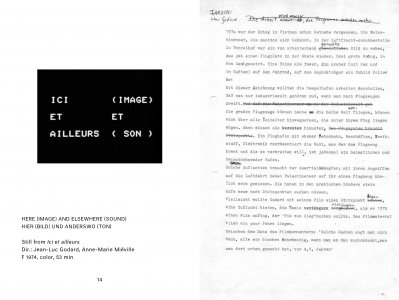 On Ici et ailleurs / Über Ici et ailleurs