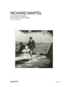 Richard Martel - Art et poésie d\'action, intervention, performance - Théorie et pratique