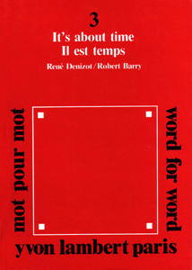 Robert Barry - Word for Word - It\'s about time