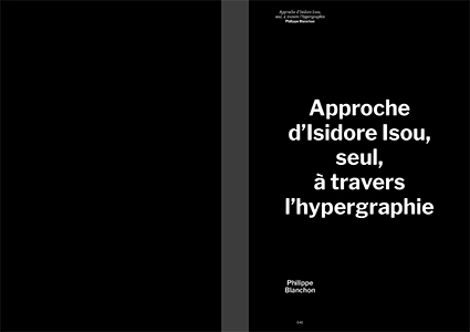Fragments pour Isidore Isou
