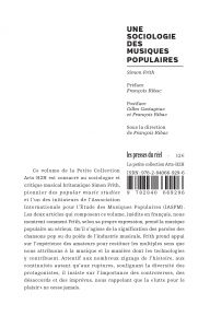 Une sociologie des musiques populaires
