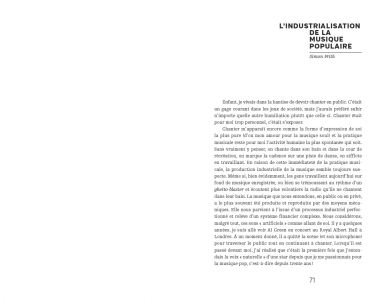 Une sociologie des musiques populaires