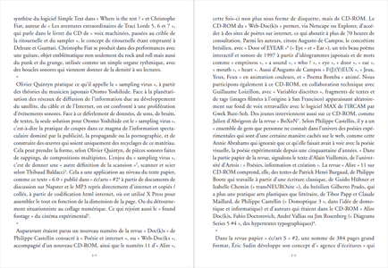 Chroniques de Poésie numérique