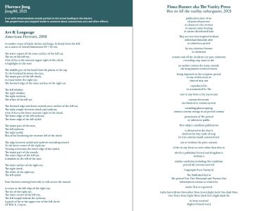 <em>A Staged Exhibition</em> (interview booklet + libretto)