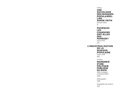 Une sociologie des musiques populaires