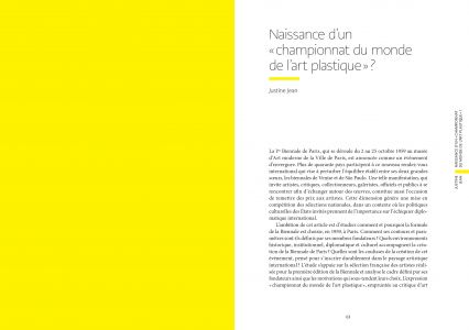 La Biennale internationale des jeunes artistes