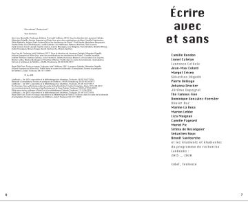 Écrire avec et sans