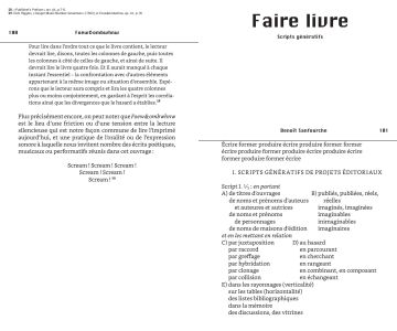 Écrire avec et sans