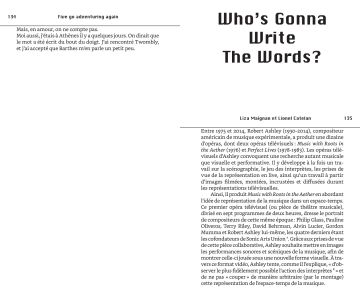 Écrire avec et sans