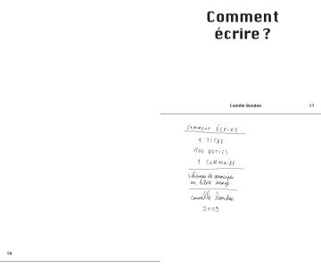 Écrire avec et sans