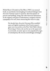 Description of San Marco by Michel Butor Redescribed by Giovanna Silva