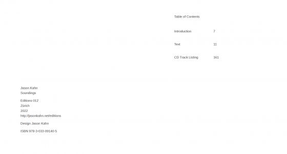 Soundings (livre + CD)