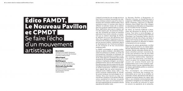 La création dans les musiques traditionnelles en France