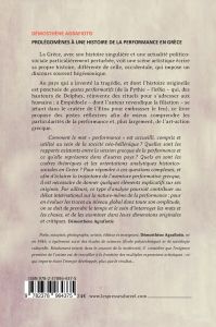 Prolégomènes à une histoire de la performance en Grèce