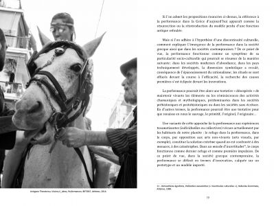 Prolégomènes à une histoire de la performance en Grèce