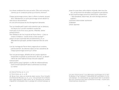 En cheminant avec La Noire à soixante, une composition de musique concrète de Pierre Henry