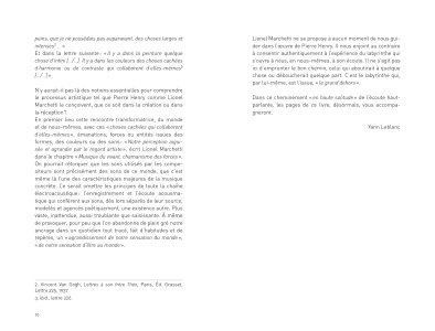 En cheminant avec La Noire à soixante, une composition de musique concrète de Pierre Henry