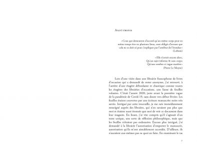 Court traité-poème de métaphysique moniste