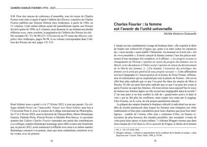 Cahiers Charles Fourier