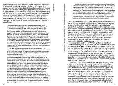 In the Delirium of the Simulation