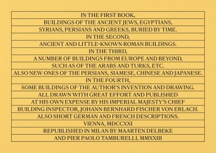 Project of a Historical Architecture