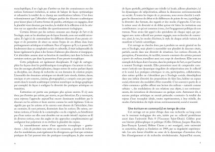 Arts, écologies, transitions