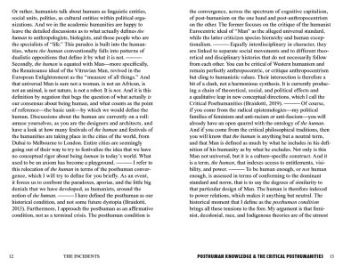 Posthuman Knowledge and the Critical Posthumanities