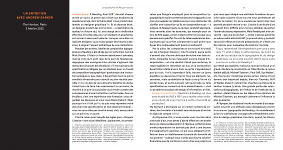 La typographie des Penguin Classics