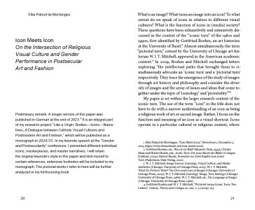 Gender and Postsecularity in Visual Culture and Knowledge Production