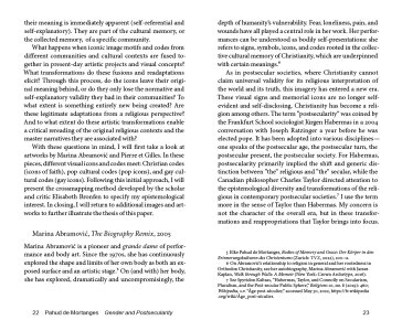 Gender and Postsecularity in Visual Culture and Knowledge Production