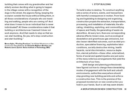 A Moratorium on New Construction