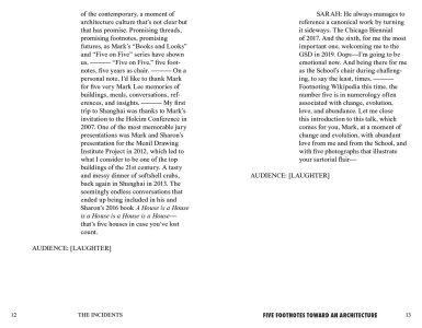 Five Footnotes Toward an Architecture