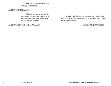 Five Footnotes Toward an Architecture