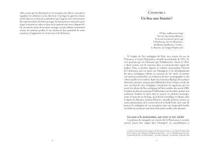 L'animal captif et la nature sauvage