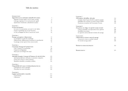 L'animal captif et la nature sauvage