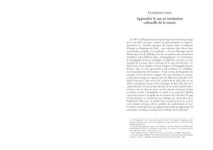 L'animal captif et la nature sauvage