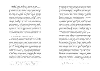 L'animal captif et la nature sauvage