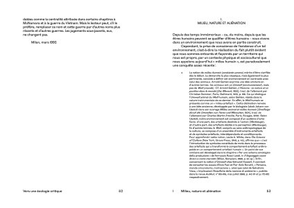 Vers une écologie critique