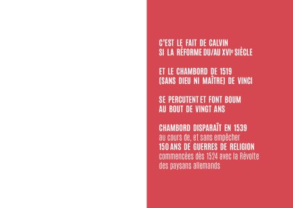 Chambord – La réforme – Le XVIe siècle