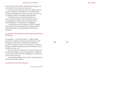 Chambord – La réforme – Le XVIe siècle