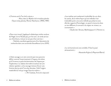 Maîtres et esclaves