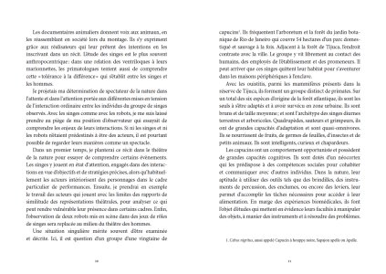 Le spectacle anthropomorphique