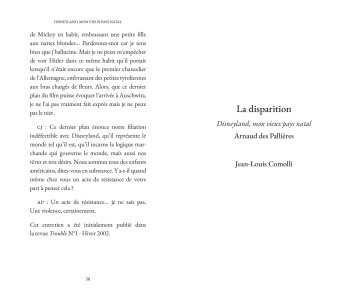 Disneyland, mon vieux pays natal