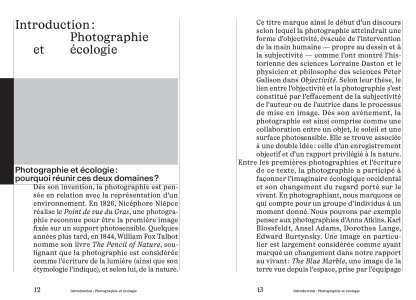 Photographie et écologie