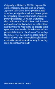 Against Coffee Table Books