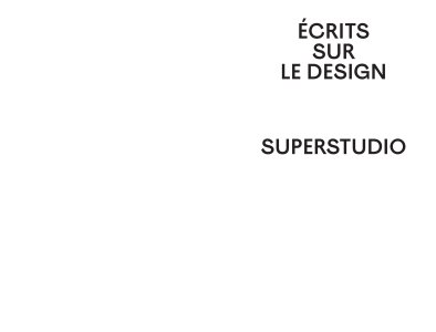 Écrits sur le design