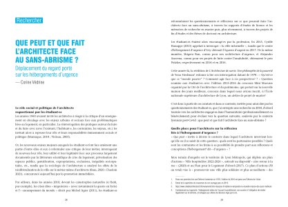 Les architectes au défi de la précarité